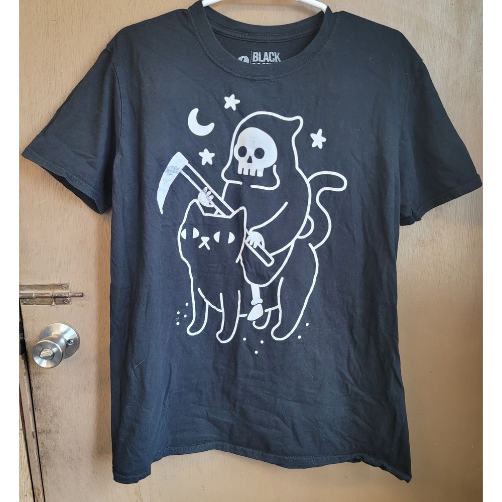 Black Matter‎ Reaper Cat SS Tee Sz L Pre-owned
